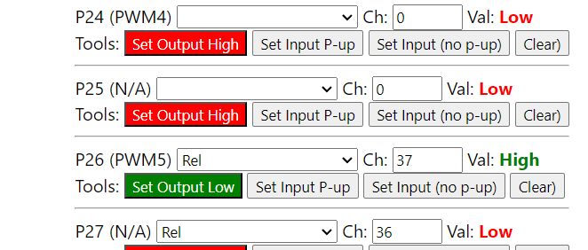 GPIO Configuration Tool Screenshot Screenshot of a tool for setting GPIO states.