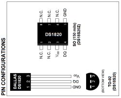 DS1820 na PCB ma inny pinout niż datasheet - jak jest podłączony? Pomocy
