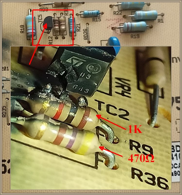 Mastercook PFSD-1044 - Spalone elementy na płycie sterującej