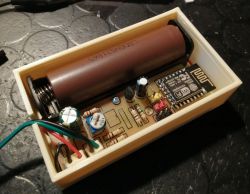 Wireless Energy Transmitter with ESP8266 Wireless LED pulse transmitter with ESP8266 and 18650 battery
