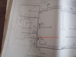 Rzut techniczny budynku z oznaczeniami elektrycznymi