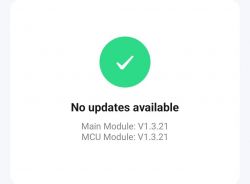 App screen indicating no updates available for the modules.