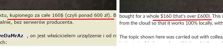 Comparison of currency translation error from $ to £.
