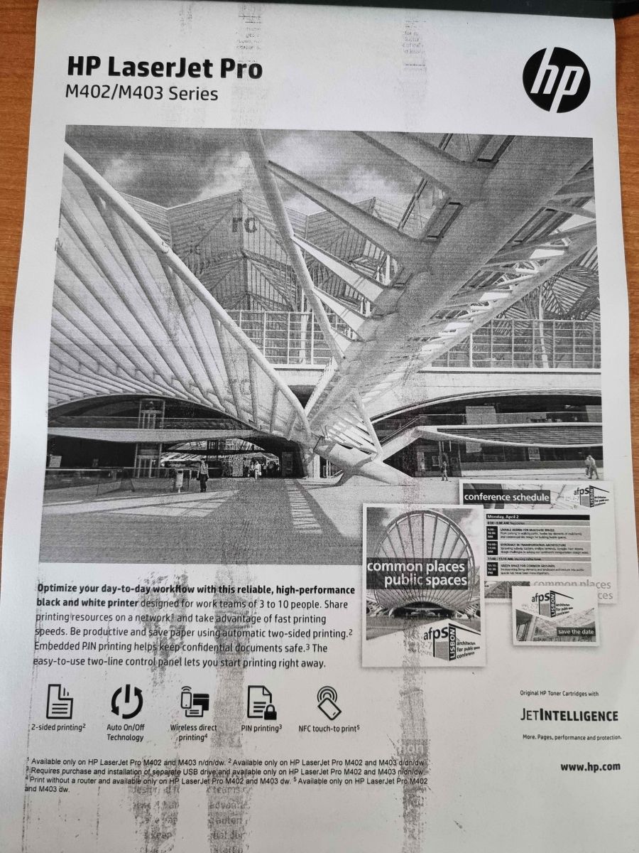 [Rozwiązano] LaserJet Pro M402dne Zanieczyszczenie wydruku mimo