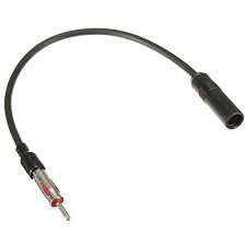 Adapter antenowy z końcówkami męską i żeńską, czarny kabel