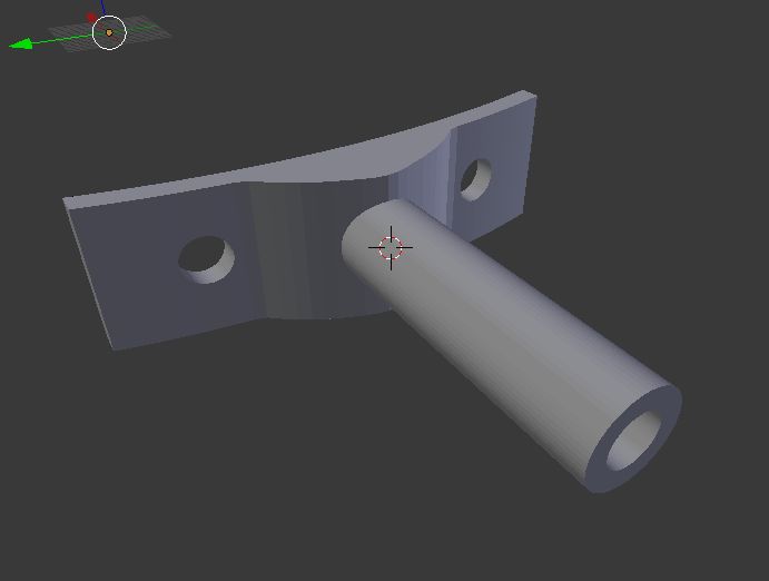 Print-experiment - repairing a workshop light, replacing a metal component
