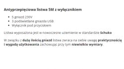 Listwa "antyprzepięciowa" LH-F05U-WHITE 8? Dramat. Brak uziemienia