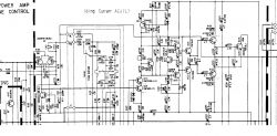 Schemat układu elektronicznego z zaznaczonymi tranzystorami do pomiaru napięcia.
