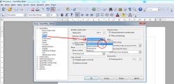 Ekran ustawień widoku w OpenOffice na Windows 7, z menu wyboru ikon.