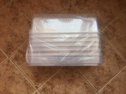Cardboard boxes or boxes for electronics? Transparent containers for slightly larger items