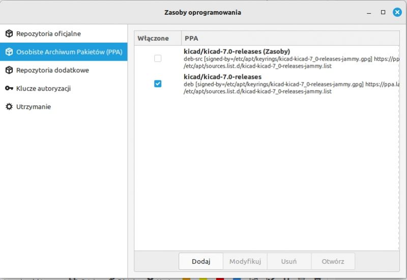 Linux Mint, KiCad 7 przestał działać po aktualizacjach