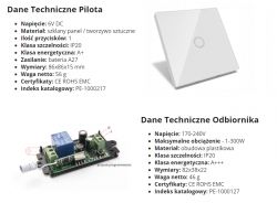 Zestaw RF pilot "włącznik" na baterie i przekaźnik do schowania w puszce (niby WiFi?)