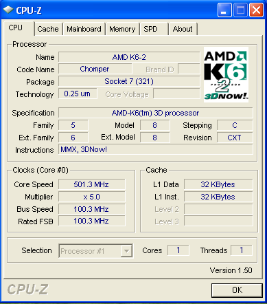 DCS S7AX - Podkręcanie AMD K6-2 500 MHz ?