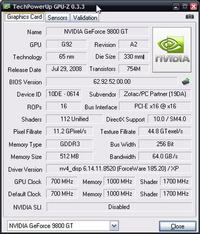 Zotac 9800GT - podkręcanie.