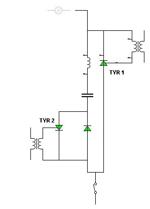 Urządzenie elektroniczne do sterowania tyrystorów. Urządzenie elektroniczne do sterowania tyrystorów.