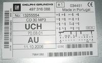 2008 Opel CD30 MP3 Radio Cube: AUX Input Connection, Pin Location & TECH2 Activation