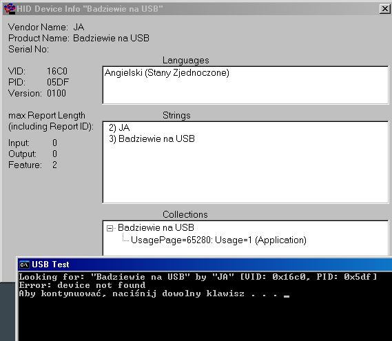 Problem z LibUSB i HID na AVR