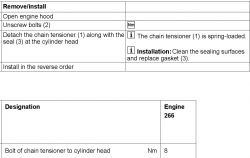 A Class W169 1.5 Petrol 95KM 2004 - Procedure for Timing Chain Replacement Without Engine Removal