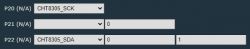 Screenshot of module configuration settings showing P20, P21, and P22 connections.