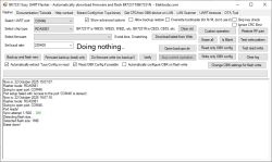 BK7231 Easy UART Flasher interface with COM46 port open and flash log visible