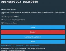 Screenshot of the OpenESP32C3 user interface.