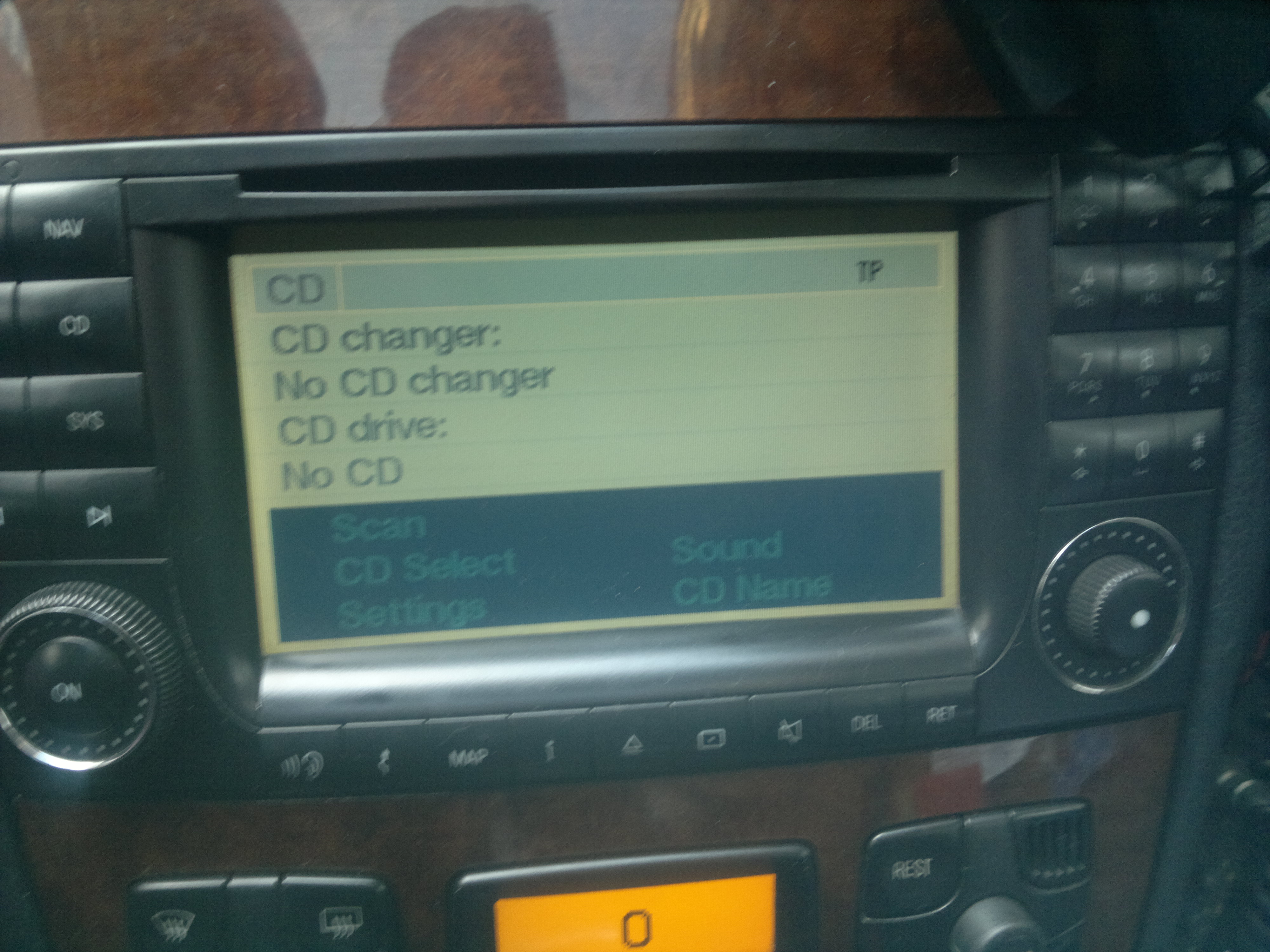 MERCEDES S320 W220 Komunikat NO CD CHANGER, Error No Tel