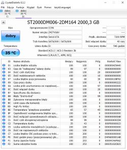 Seagate - Cykanie wymienionego dysku 2TB podczas uruchamiania i grania