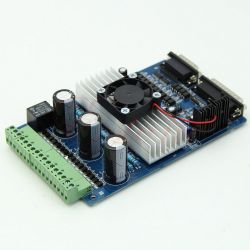 TB6560 - Schemat wyprowadzeń złącz, wejścia STEP DIR, podłączenie krańcówek LIMIT