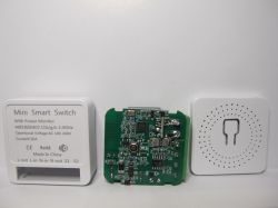 Mini smart switch with power monitor and visible PCB