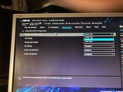 Ustawienia BIOS na monitorze NEC z menu konfiguracji APM.