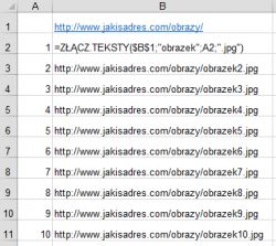 Excel - Jak automatycznie numerować linki do obrazków?
