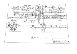 Schematic diagram of B90 power supply with electronic components and connections.