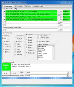 Software upload addresses and ESP8266 esp-12 E unresponsive on AT