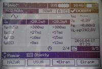 Sonel MPI-530-IT - Pomiary automatyczne RCD - oznaczenie kolumn + i -