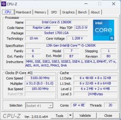 I5-13600K - Duże temperatury
