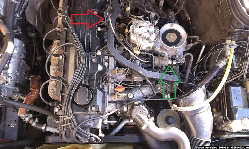 [Rozwiązano] Mercedes W124 300E Schemat podciśnień