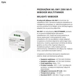 [CB2S/BK7231N] Miboxer moduł przekaźnik WL-SW1 oparty na TuyaMCU