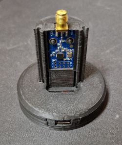 RF controller in 3D-printed case with visible CC1101 module and SMA connector