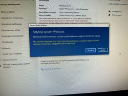 Zrzut ekranu przedstawiający błąd aktywacji systemu Windows.