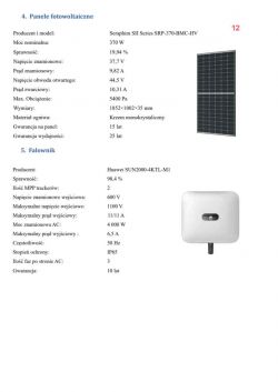 Wybór z 2 konfiguracji Huawei SUN - napięcie modułów