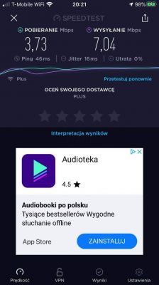 Niska prędkość internetu domowego Cyfrowy Polsat