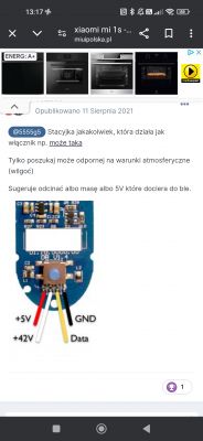 Schemat podłączenia stacyjki do hulajnogi elektrycznej Xiaomi Mi 1S