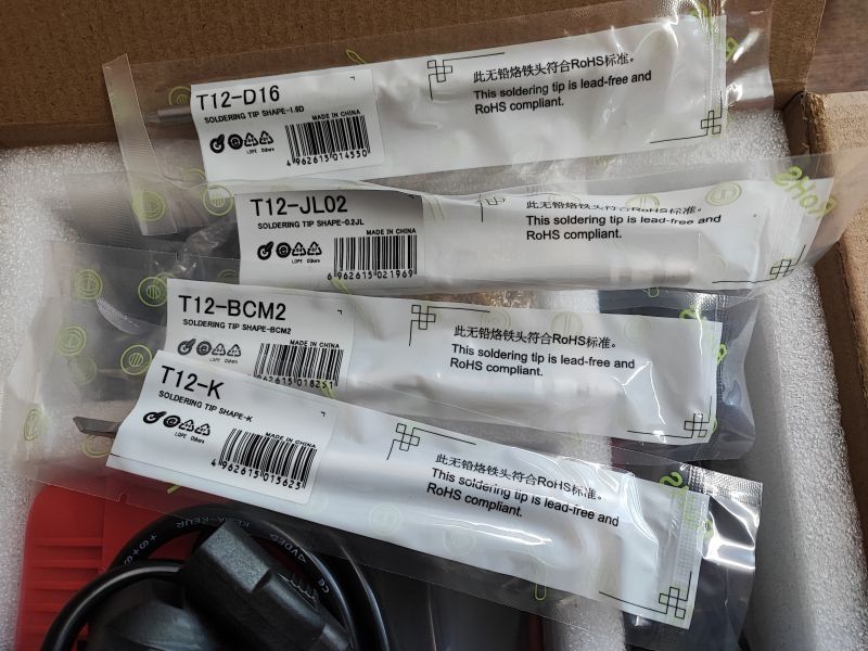 Końcówki lutownicze T12 w opakowaniach