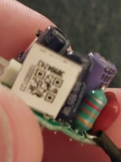 Close-up photo of an electronic circuit possibly removed from a WiFi bulb.