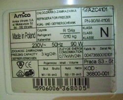 Lodówka Amica AZC4101 wyłączona 2 lata, po włączeniu mrozi do -30, a nie chłodzi Lodówka Amica AZC4101 wyłączona 2 lata, po włączeniu mrozi do -30, a nie chłodzi