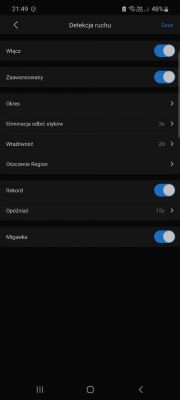 Ustawienia nagrywania dla kamer Dahua IPC-HDW2431T-AS-S2 - przerwanie sekwencji