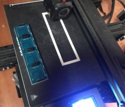 Prototype Electronic Module on 3D Printer Electronic module on a 3D printer during operation.