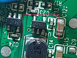 Close-up of a circuit board with electronic components.