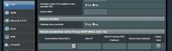 Screenshot of ASUS router network settings with manual IP address assignment option