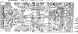 Schemat wzmacniacza Marantz PM62 z zaznaczonym brakującym rezystorem R714.